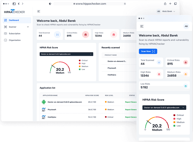 Hipaa Dashboard